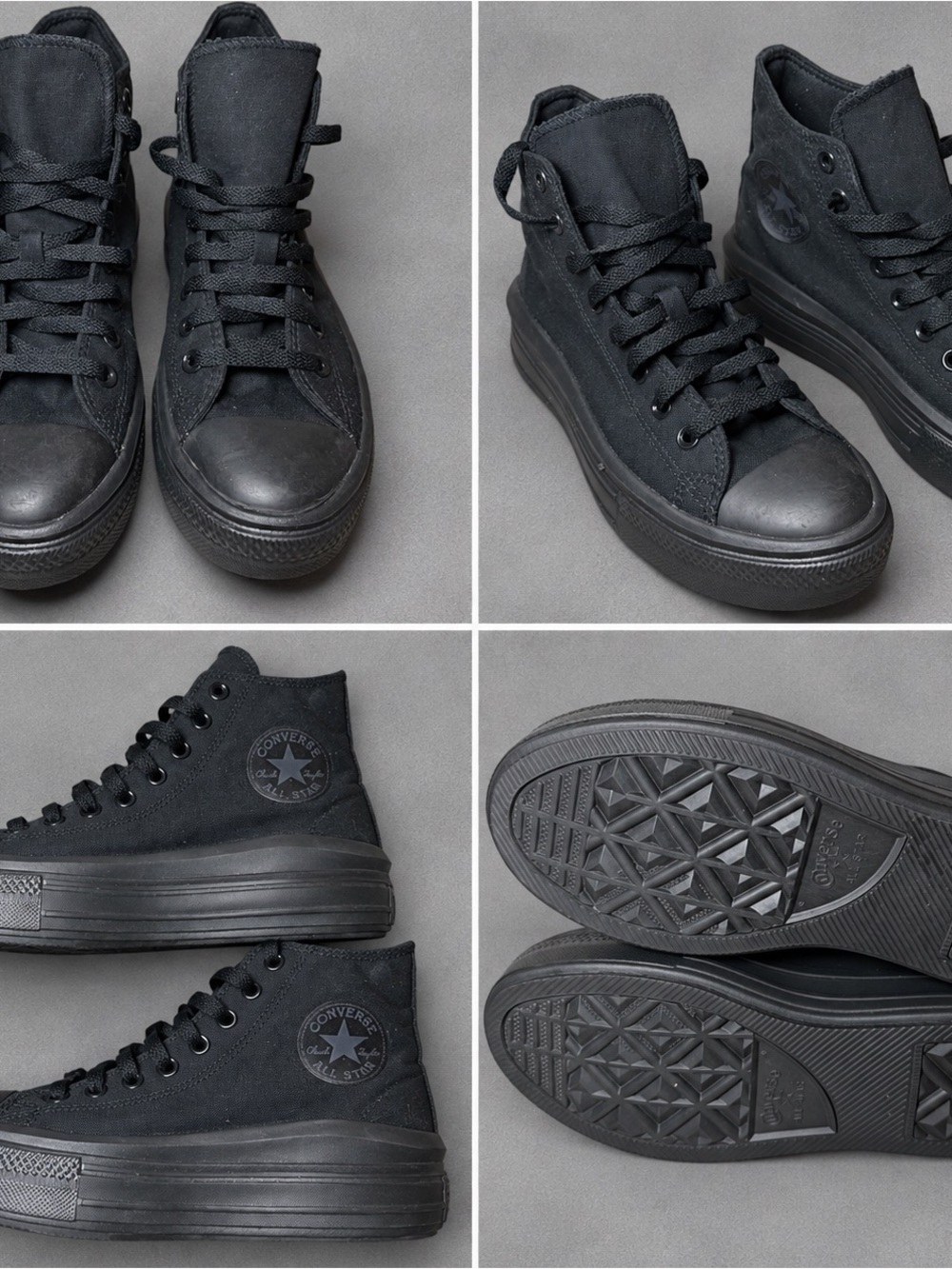 Converse Black High-Top Platform Sneakers